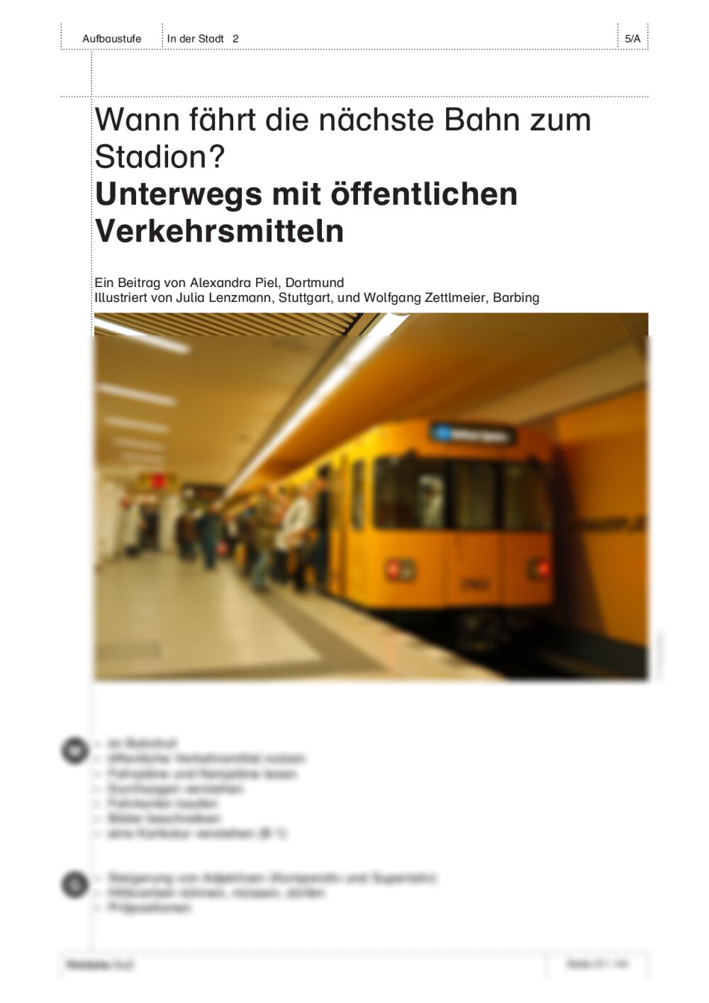 Unterwegs mit öffentlichen Verkehrsmitteln - Seite 1