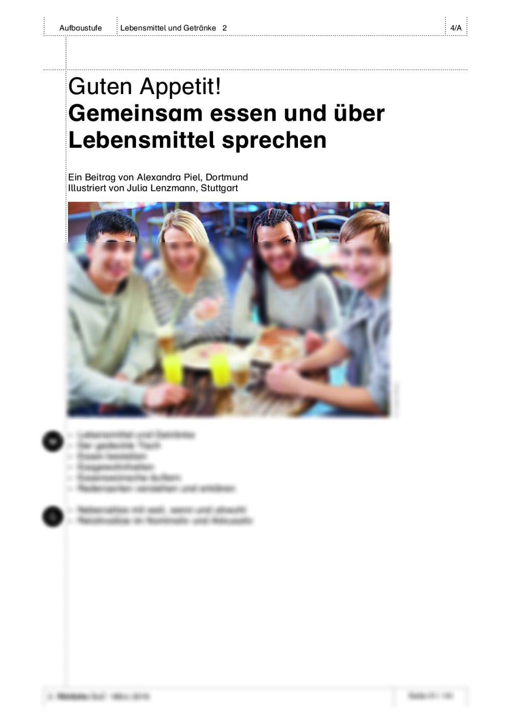 Gemeinsam essen und über Lebensmittel sprechen - Seite 1