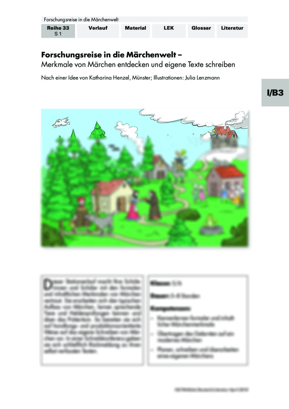 Märchen Unterrichtsmaterial Merkmale Entdecken Und Eigene Märchen Schreiben Raabits Online