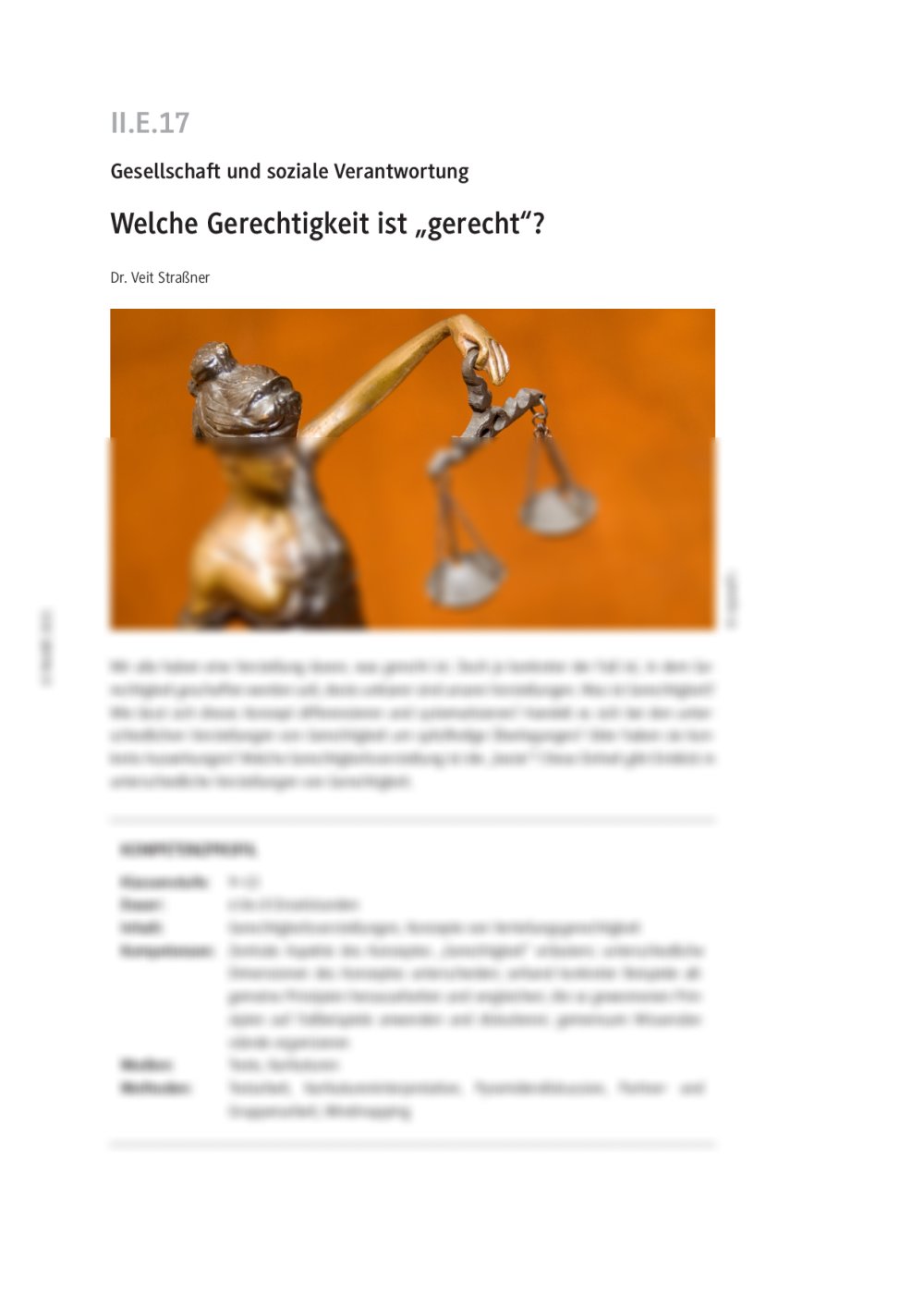 Welche Gerechtigkeit ist "gerecht"? - Seite 1