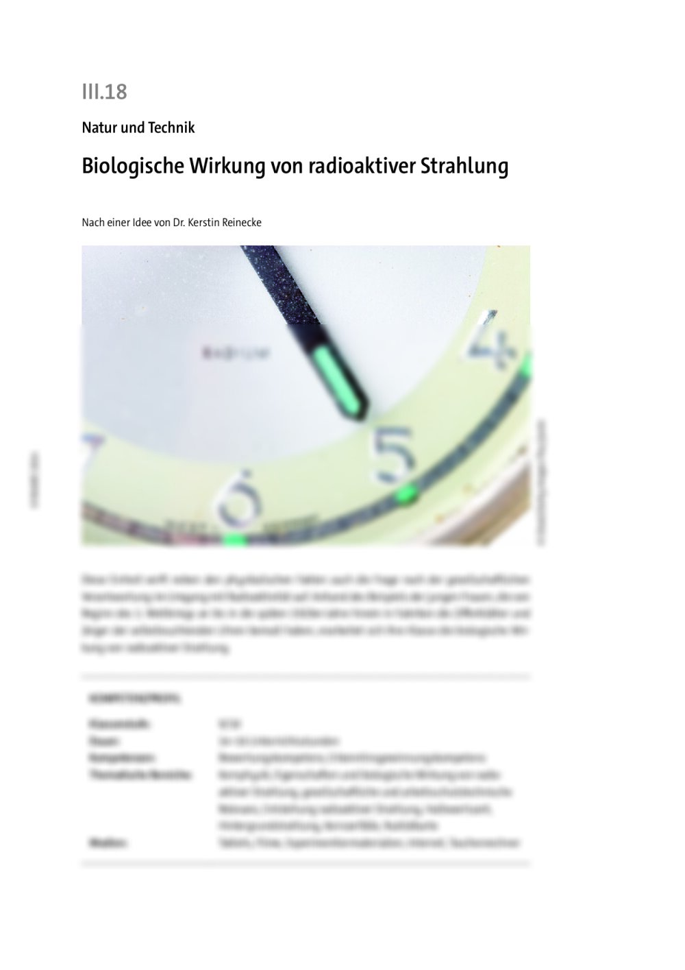 Biologische Wirkung von radioaktiver Strahlung - Seite 1