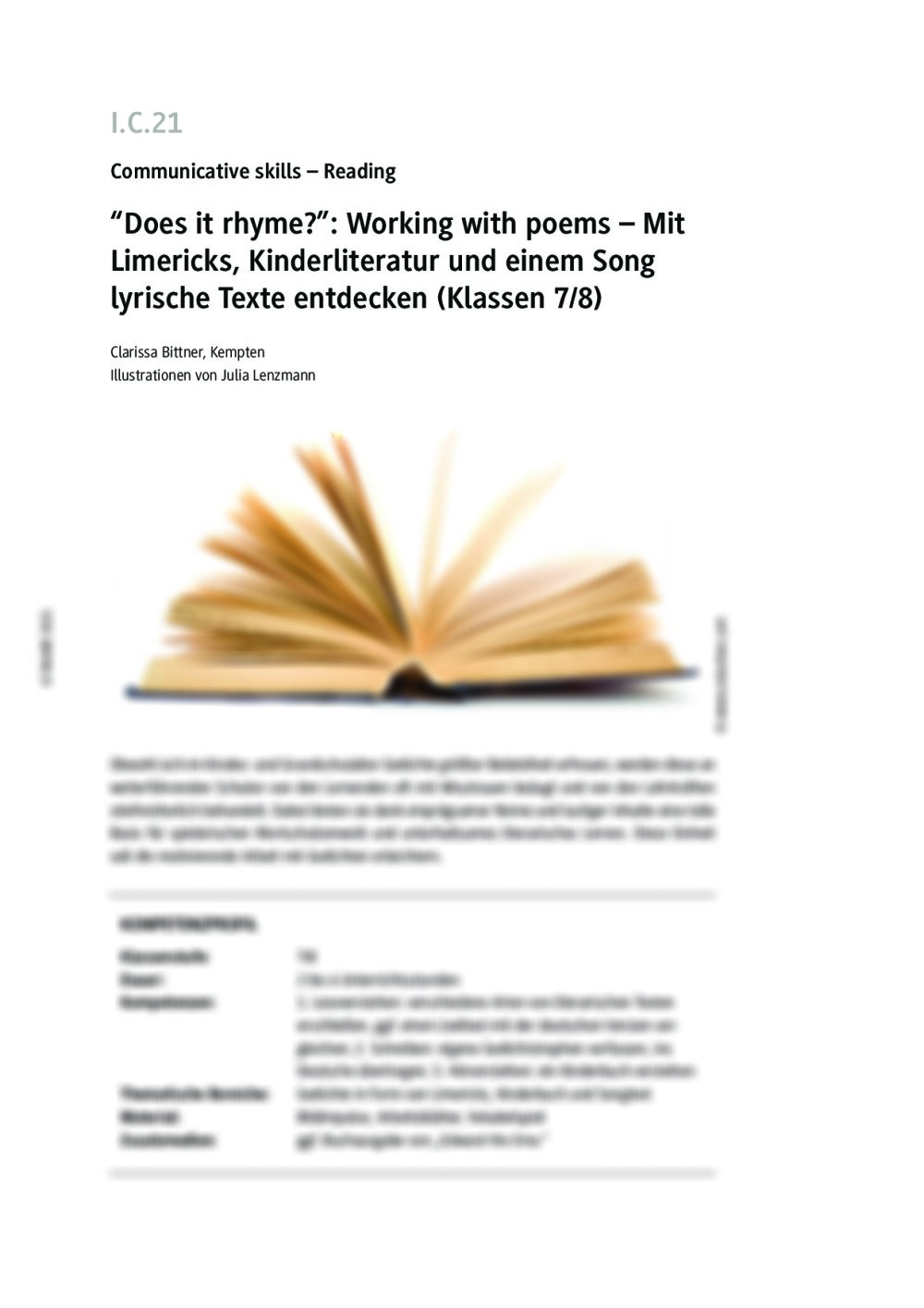 "Does it rhyme?": Working with poems - Seite 1