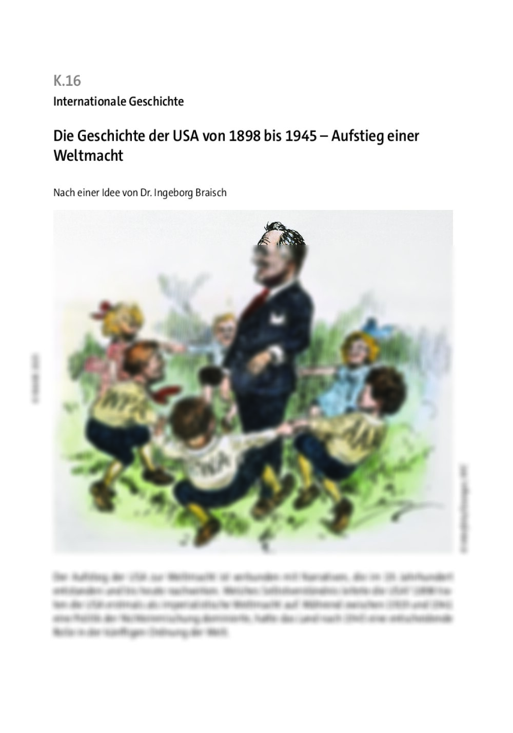 Die Geschichte der USA von 1898 bis 1945 - Seite 1