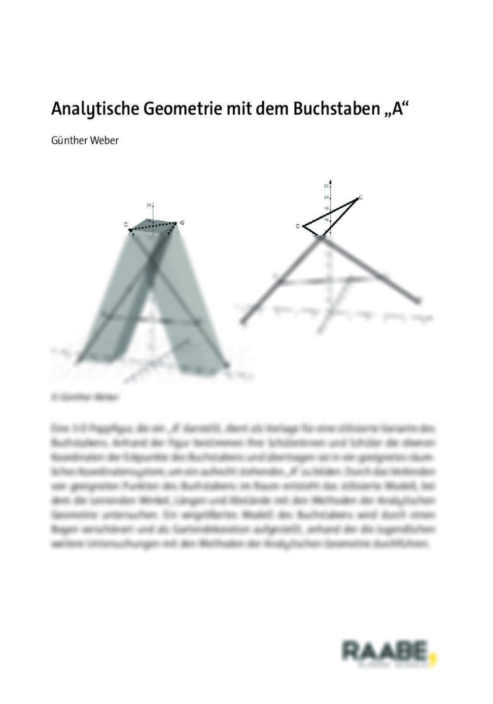 Analytische Geometrie mit dem Buchstaben „A“ - Seite 1