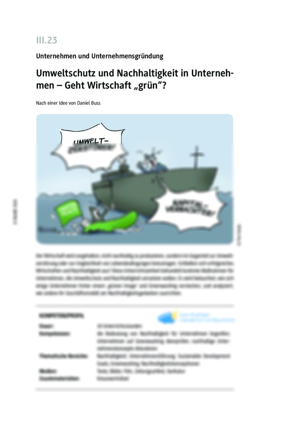 Umweltschutz und Nachhaltigkeit in Unternehmen - Seite 1