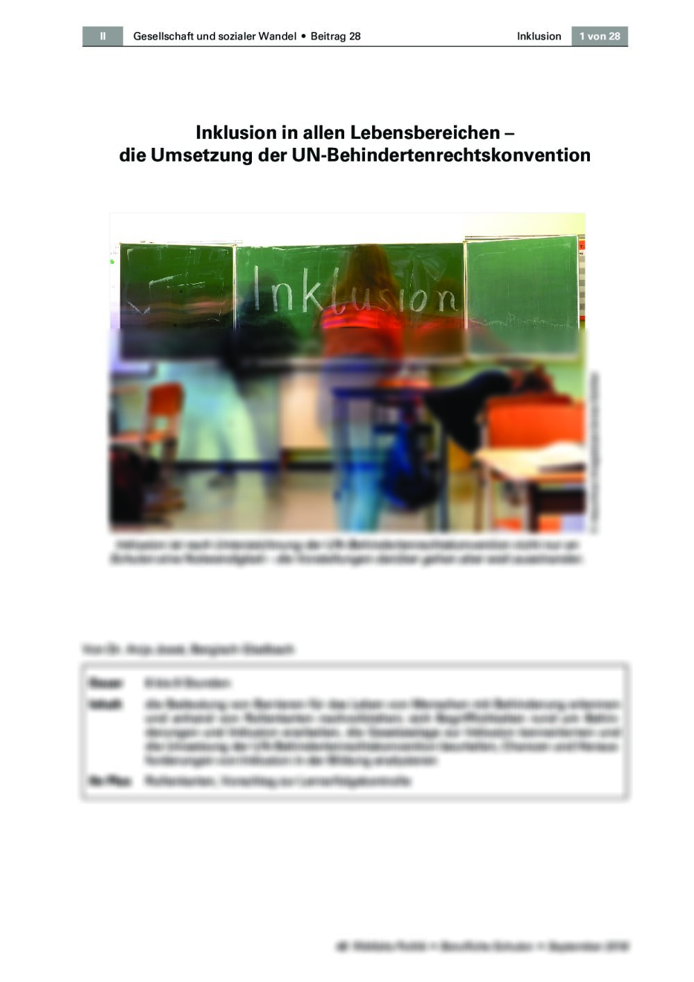 Die Umsetzung der UN-Behindertenrechtskonvention - Seite 1