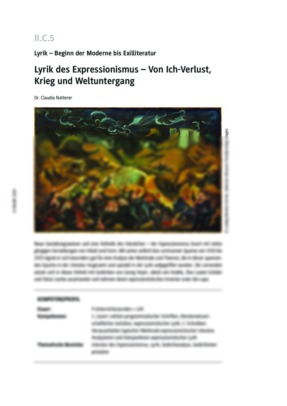 Lyrik des Expressionismus - Seite 1
