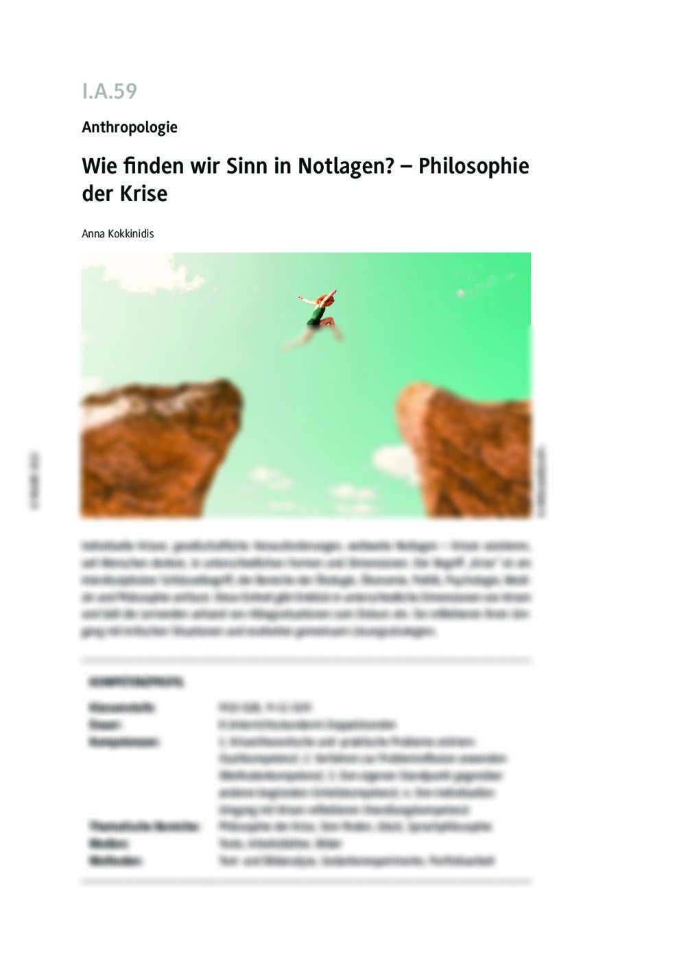 Wie finden wir Sinn in Notlagen? - Seite 1