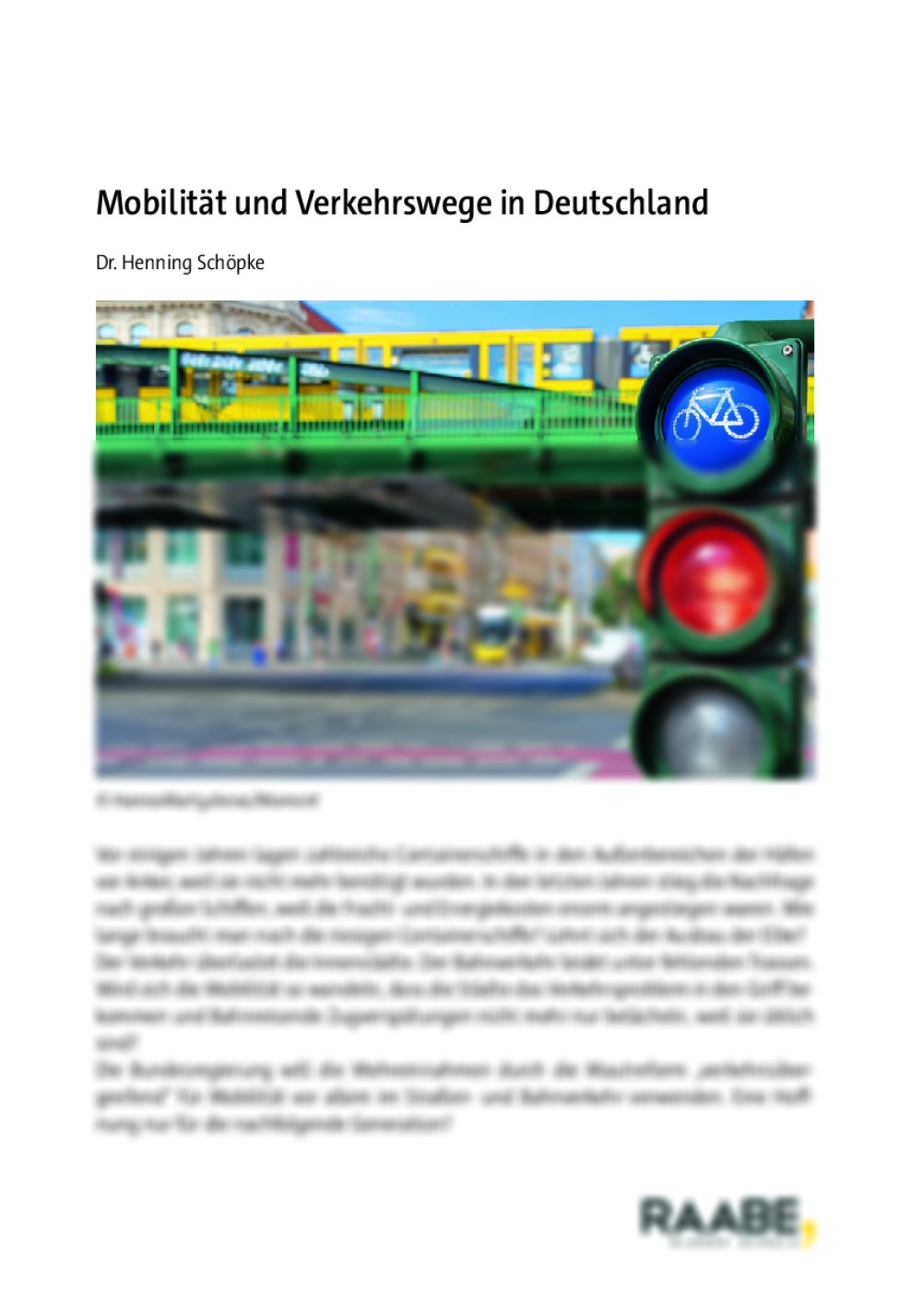 Mobilität und Verkehrswege in Deutschland - Seite 1