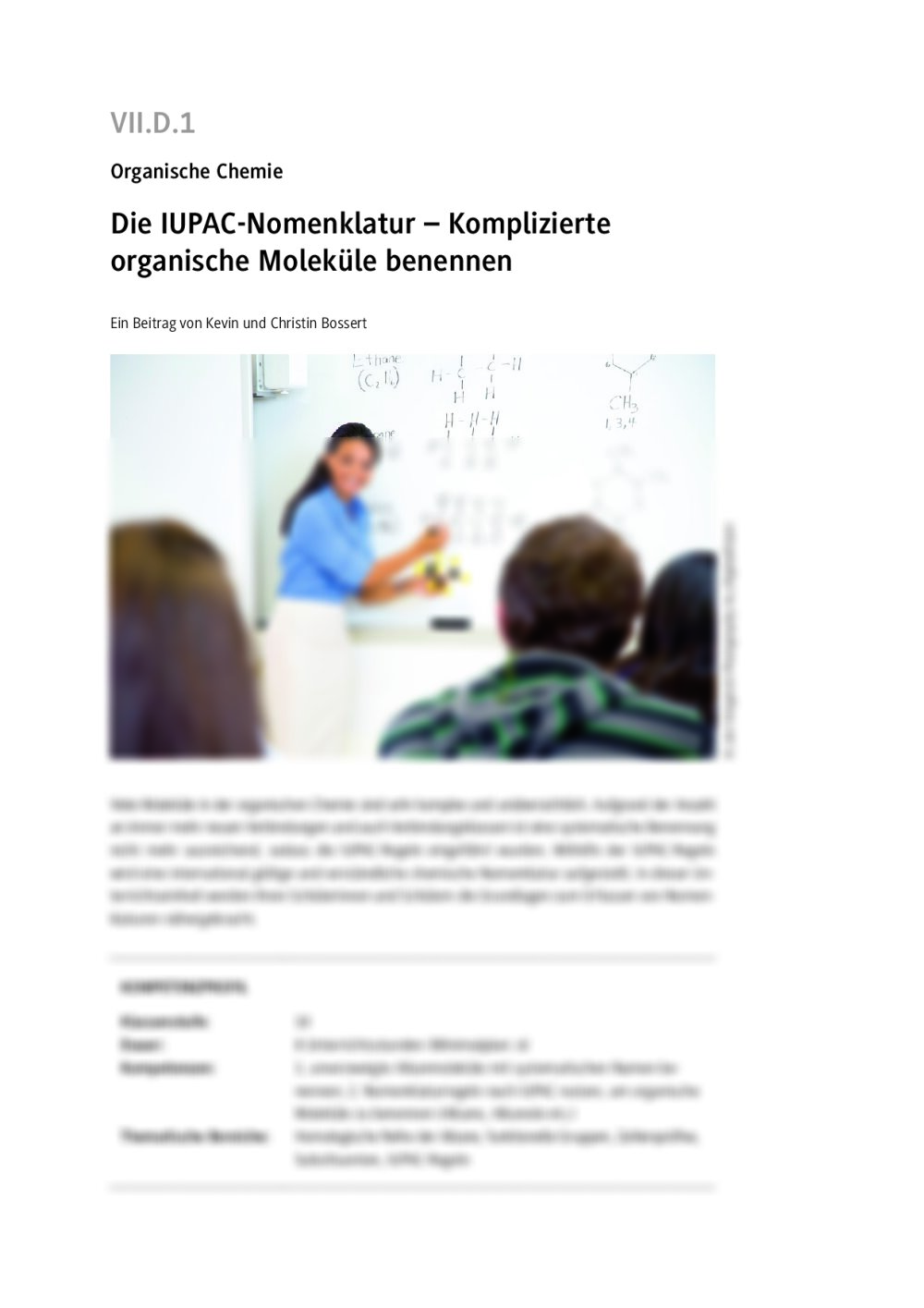Die IUPAC-Nomenklatur - Seite 1