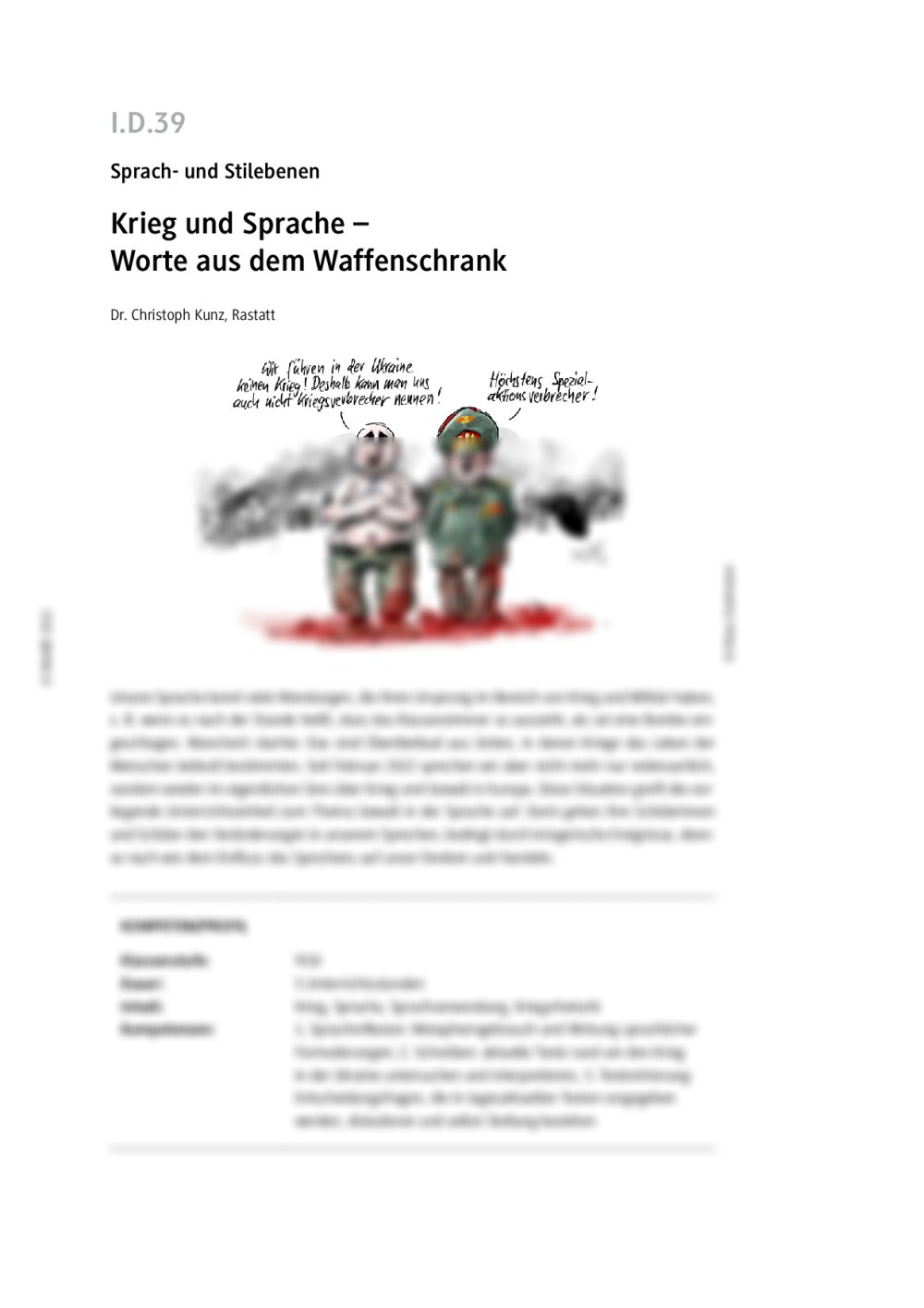 Krieg und Sprache - Seite 1