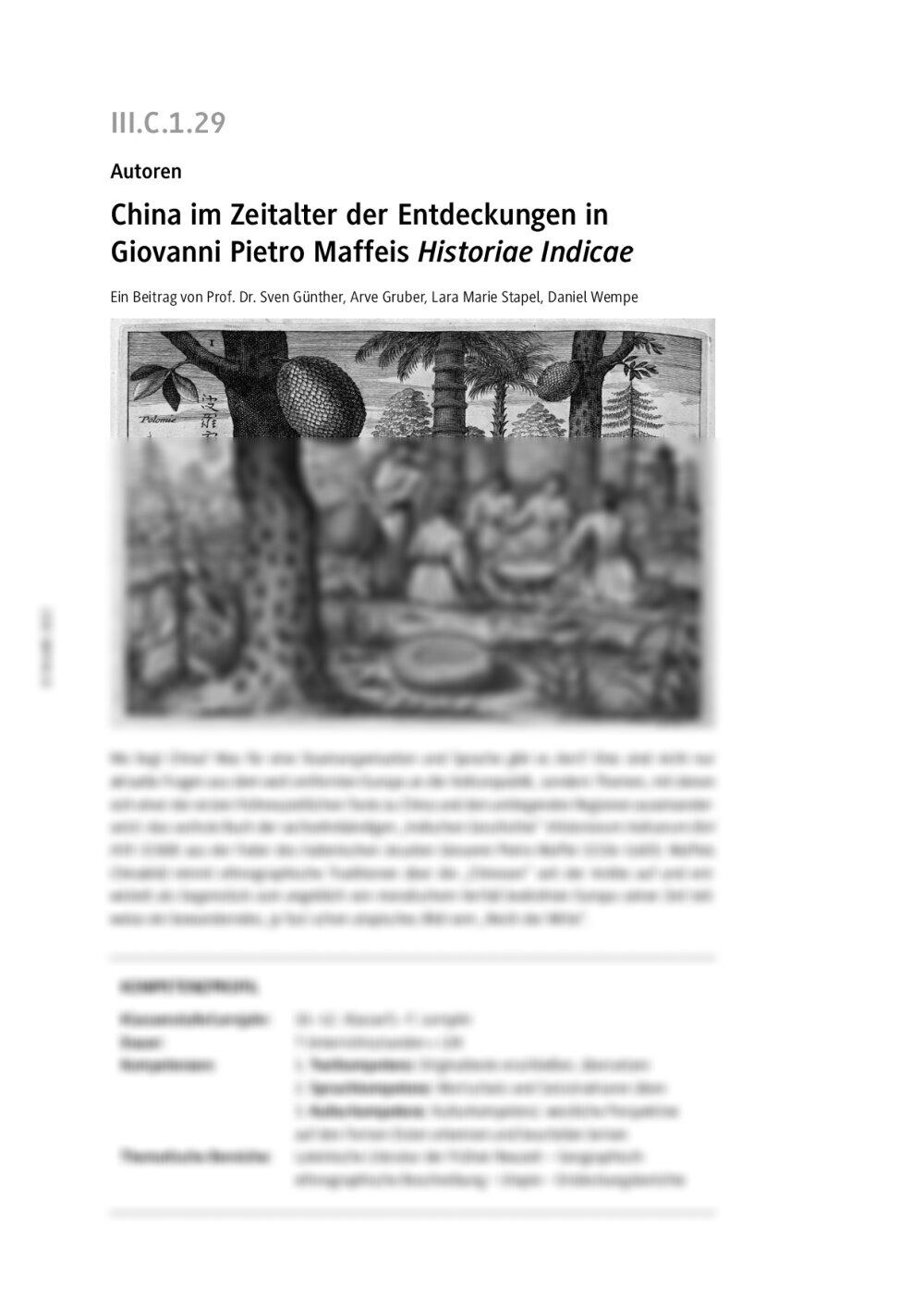 China im Zeitalter der Entdeckungen in Giovanni Pietro Maffeis Historiae Indicae - Seite 1