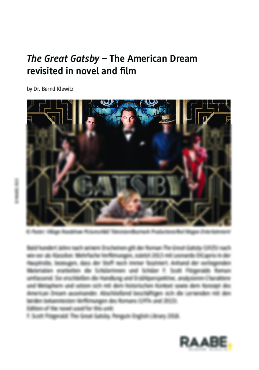 The Great Gatsby - Seite 1