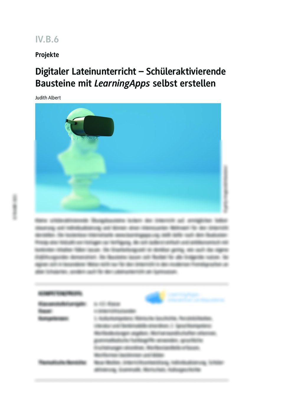 Digitaler Lateinunterricht mit LearningApps - Seite 1