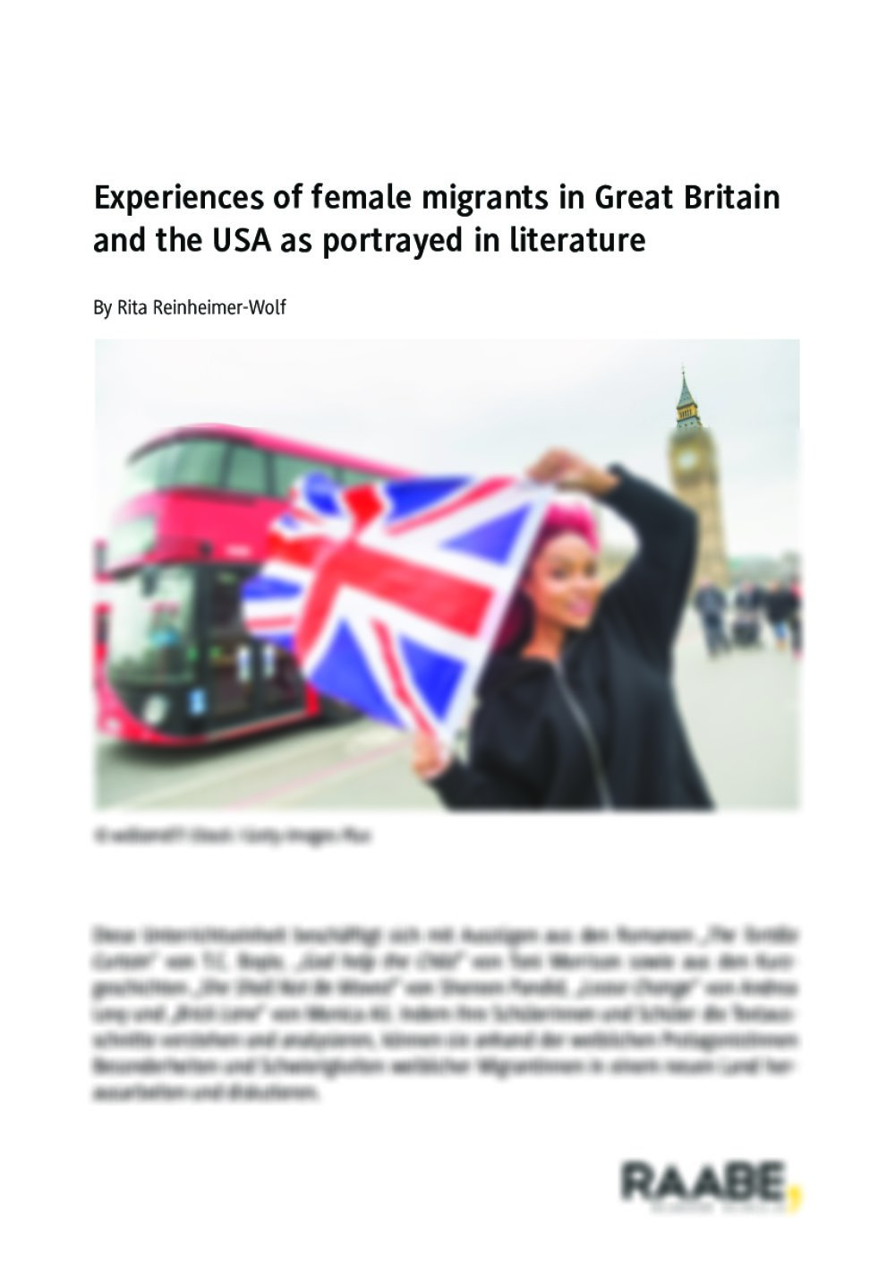 Experiences of female migrants in Great Britain and the USA as portrayed in literature - Seite 1