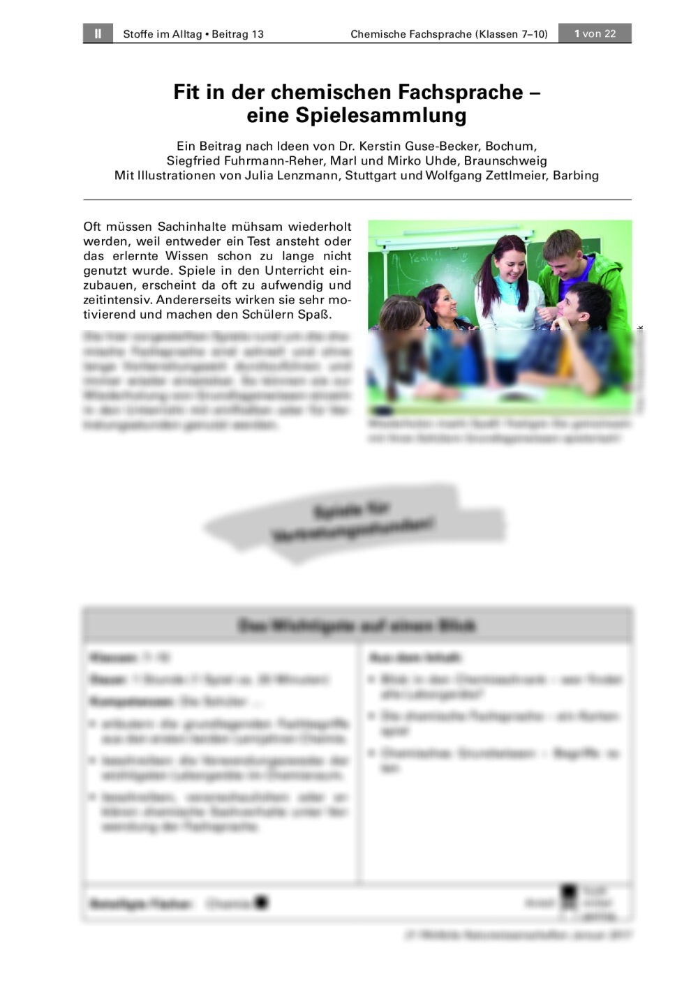 Chemische Fachsprache - Seite 1