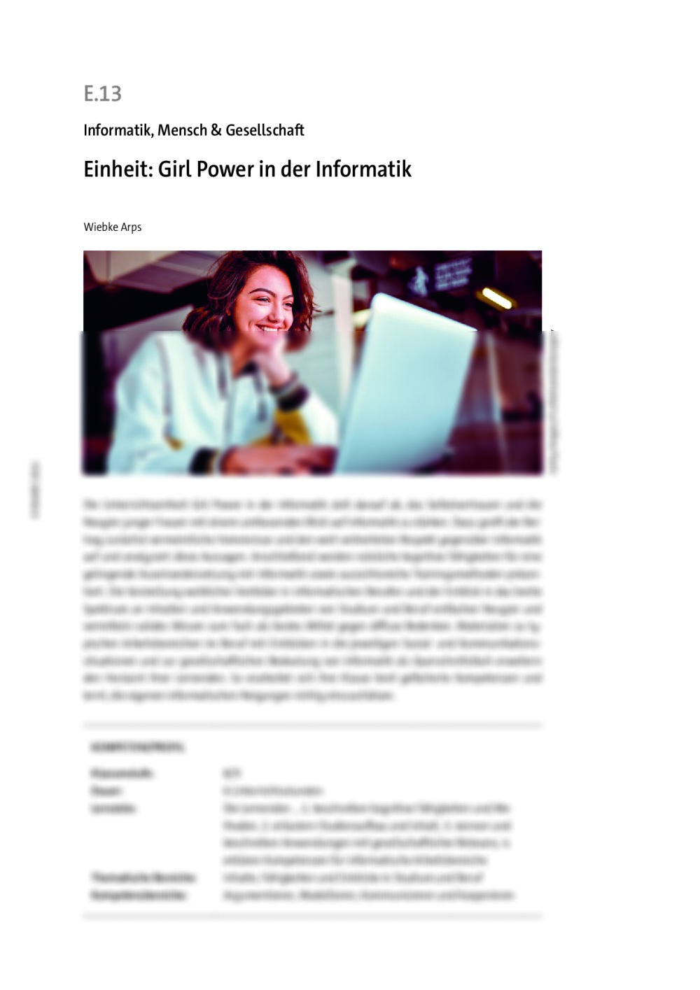 Einheit: Girl Power in der Informatik - Seite 1