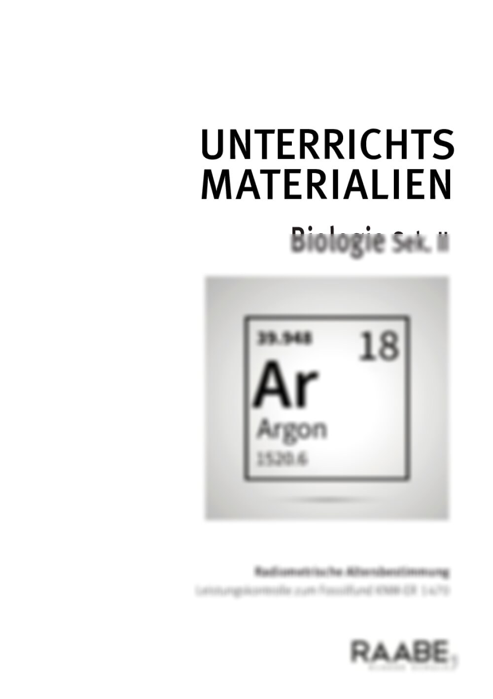 Radiometrische Altersbestimmung - Seite 1