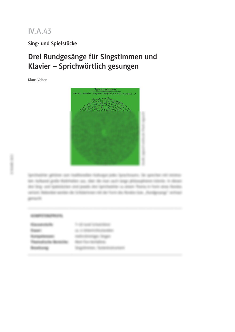 Drei Rundgesänge für Singstimmen und Klavier - Seite 1