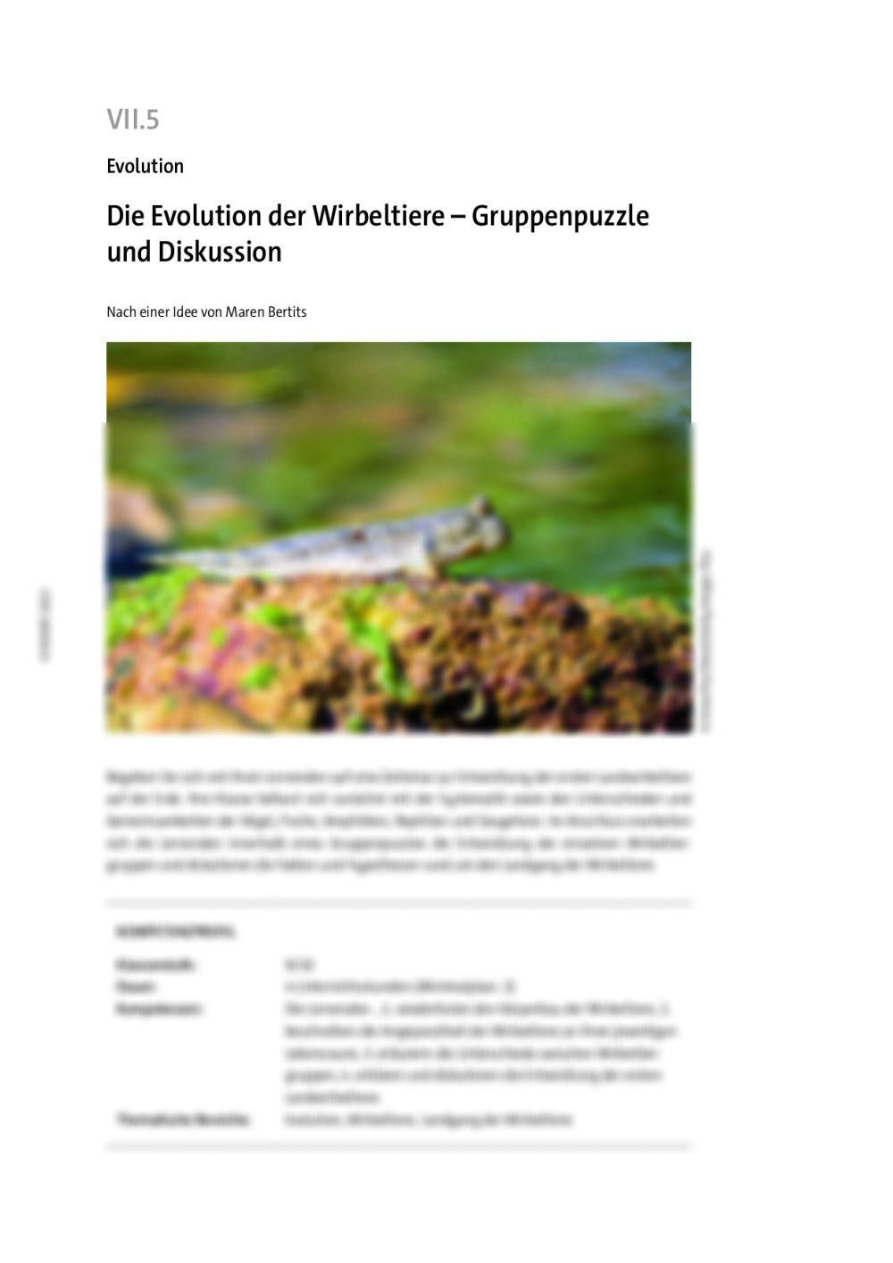 Die Evolution der Wirbeltiere - Seite 1