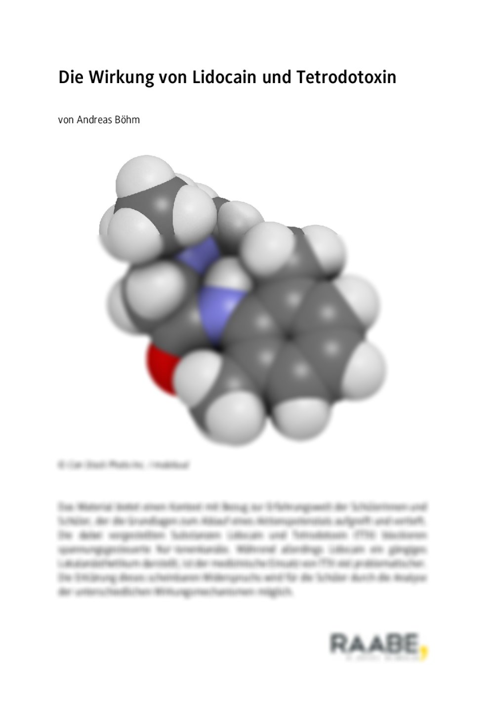 Die Wirkung von Lidocain und Tetrodotoxin - Seite 1