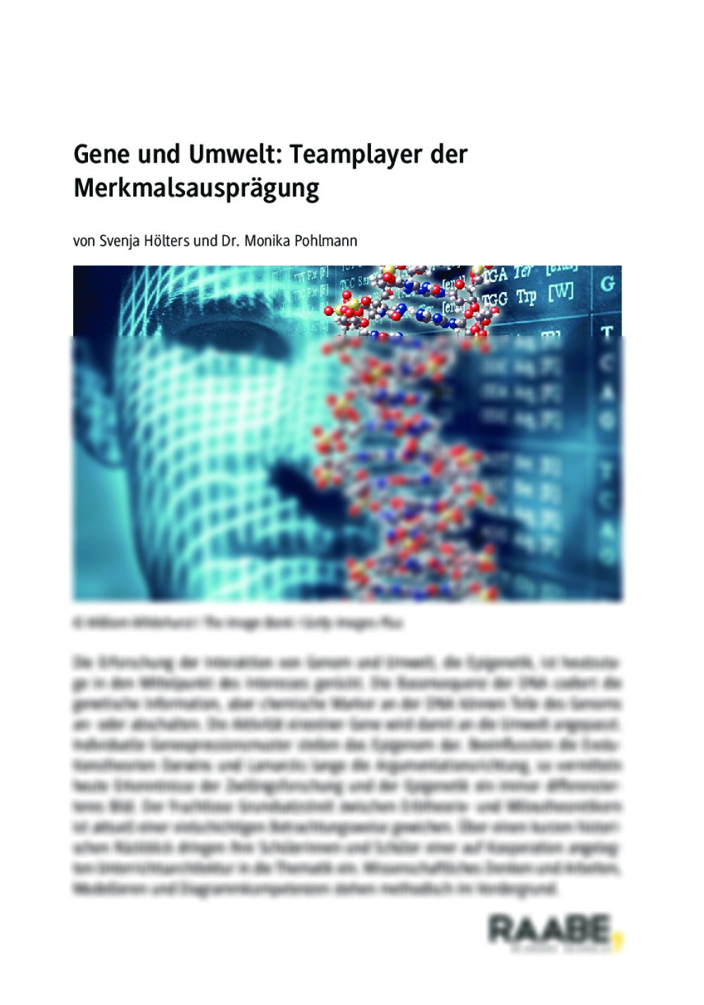 Gene und Umwelt: Teamplayer der Merkmalsausprägung - Seite 1