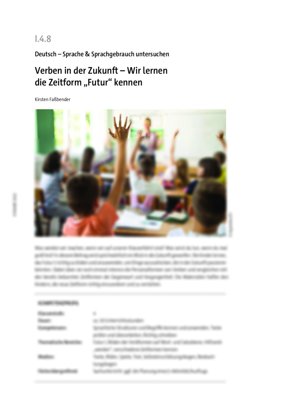 Verben in der Zukunft - Seite 1