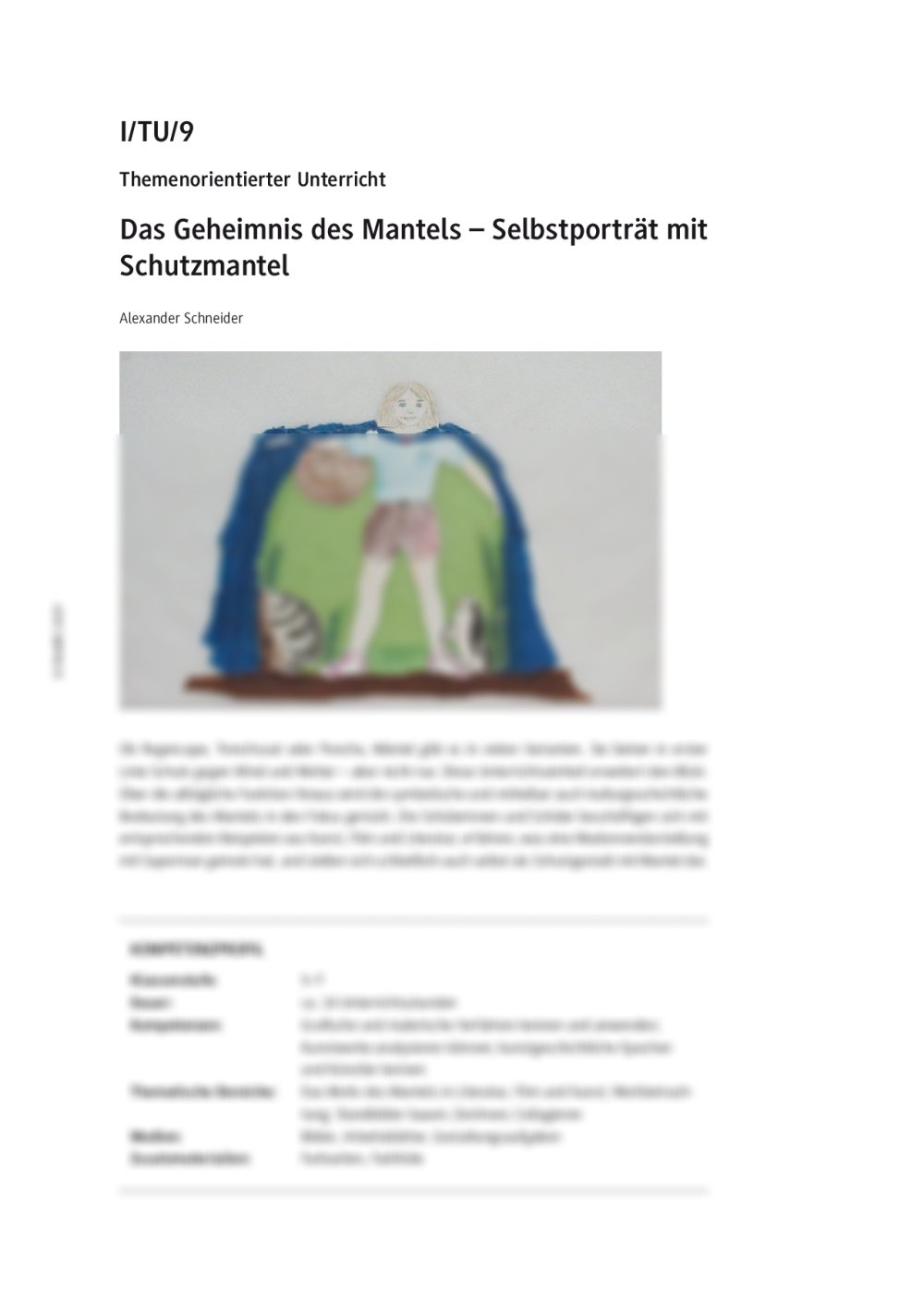 Ein Selbstporträt mit Schutzmantel gestalten - Seite 1