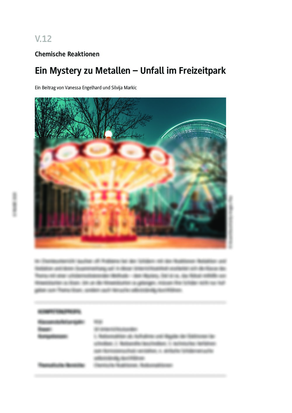 Ein Mystery zu Metallen - Seite 1