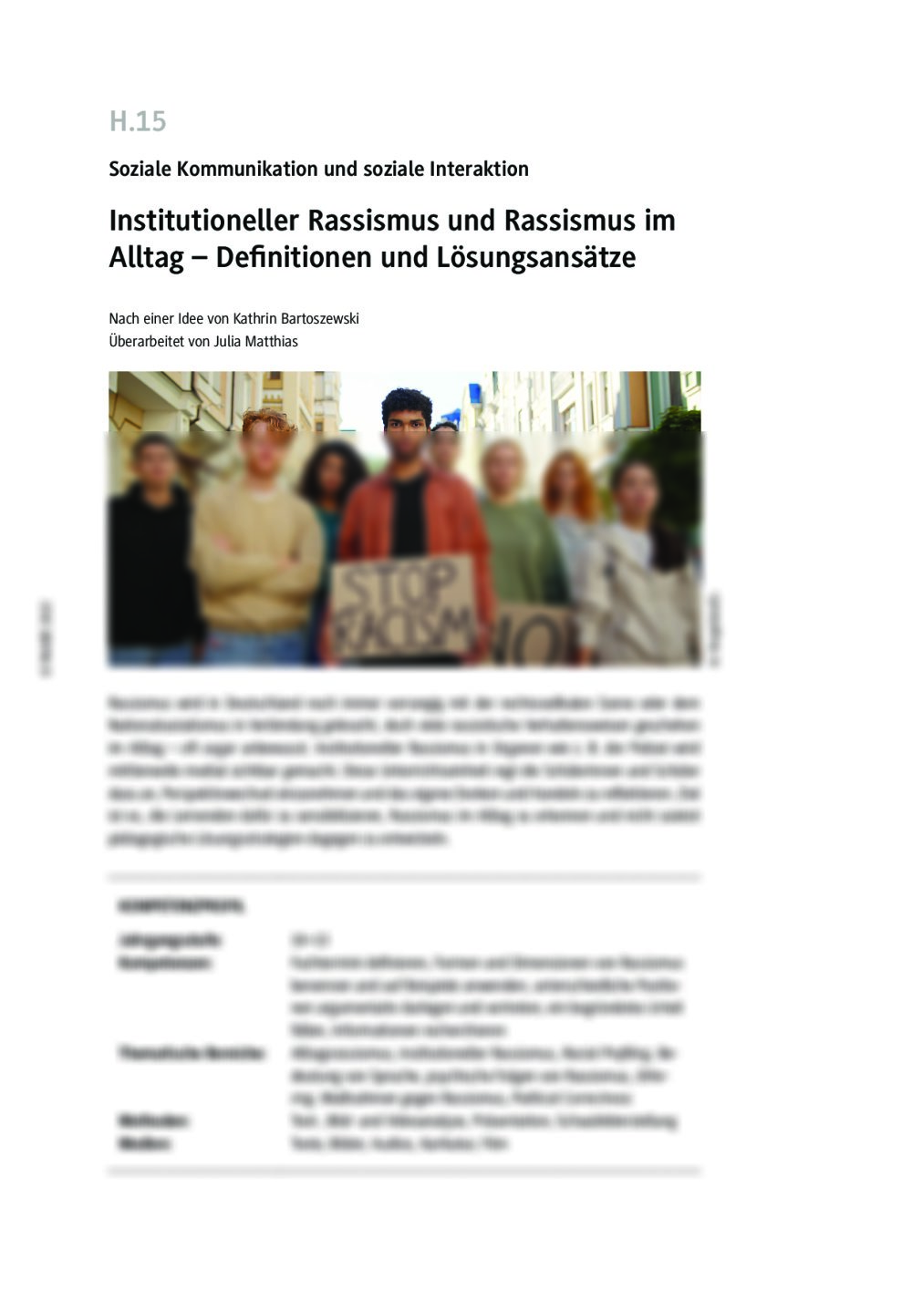 Institutioneller Rassismus und Rassismus im Alltag - Seite 1