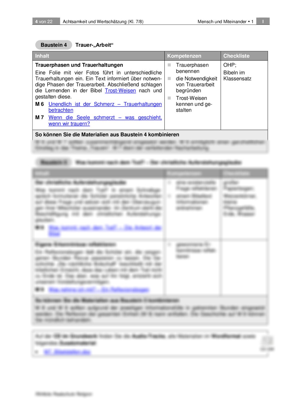 Tod Und Sterben Unterrichtsmaterial Pdf Über Sterben und Tod sprechen | RAAbits Online