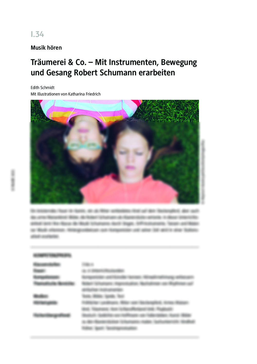 Mit Instrumenten, Bewegung und Gesang Robert Schumann erarbeiten - Seite 1