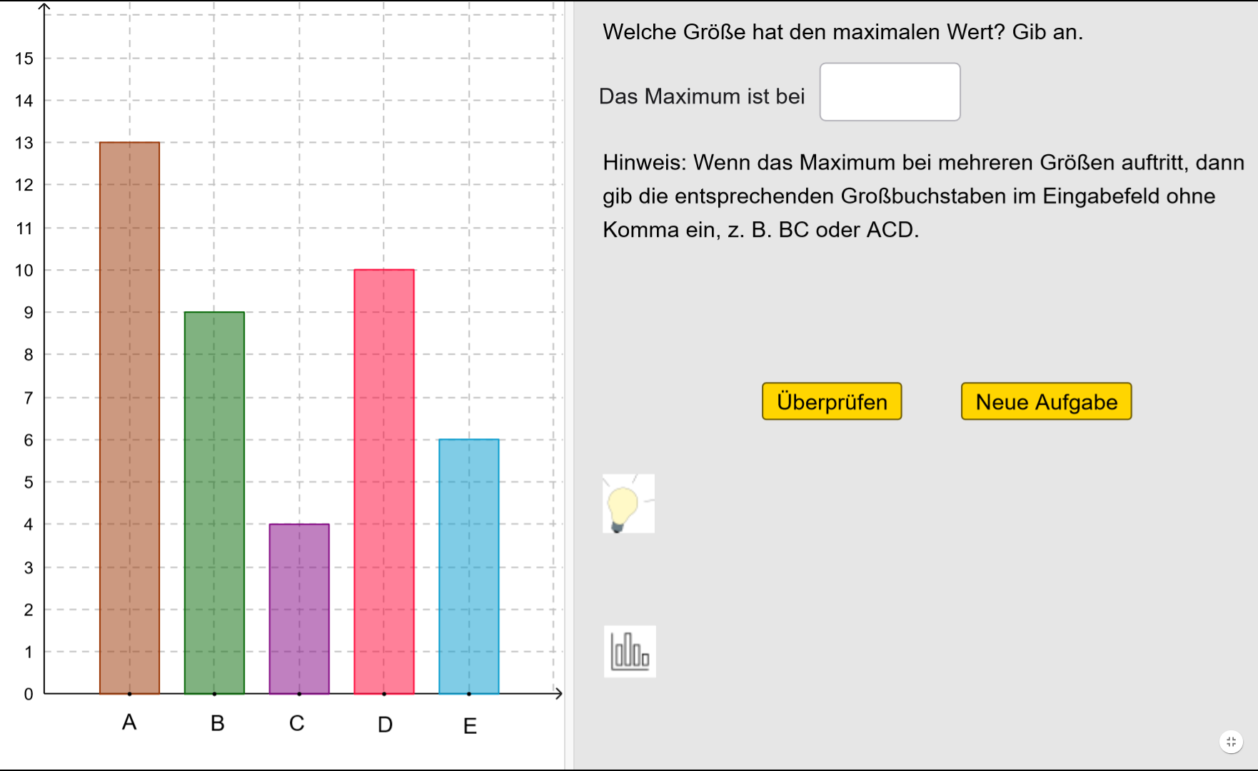GeoGebra-Übung: Maximum, Minimum und Mittelwert im Säulendiagramm