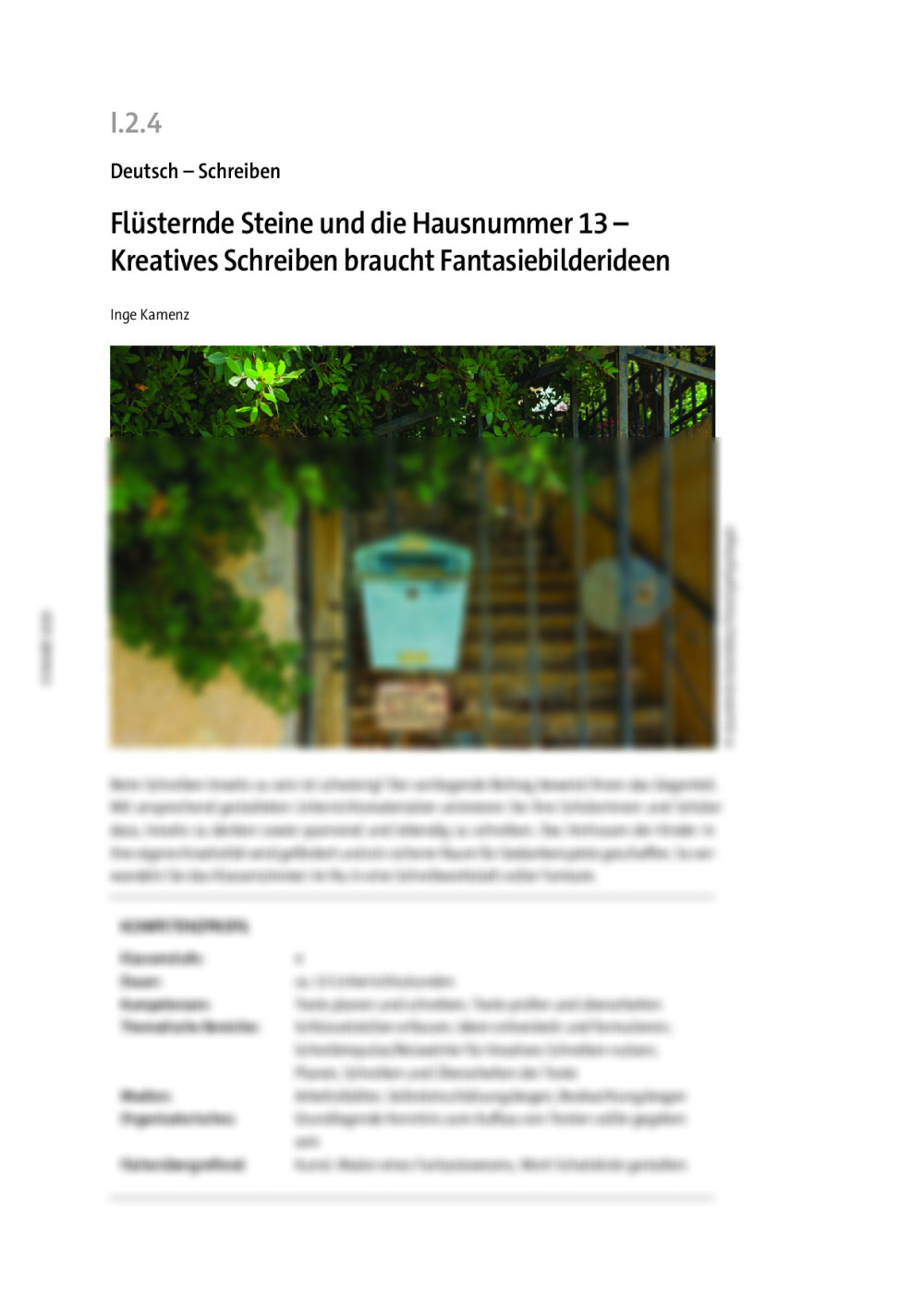 Flüsternde Steine und die Hausnummer 13 - Seite 1