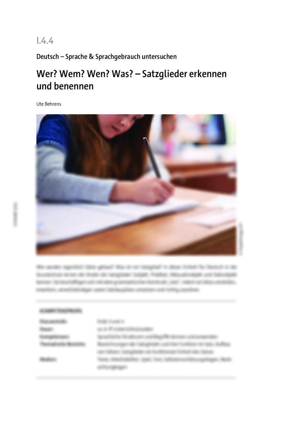 Wer? Wem? Wen? Was? - Seite 1