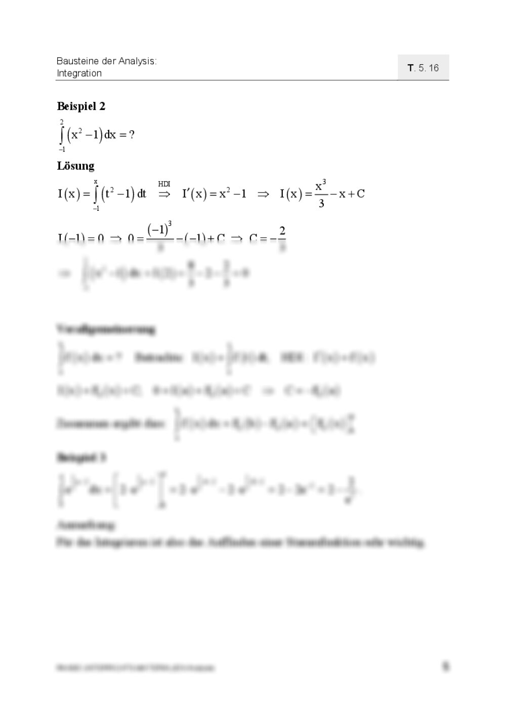 Hauptsatz Der Integral Und Differentialrechnung Der Hauptsatz der Differential- und Integralrechnung | RAAbits Online