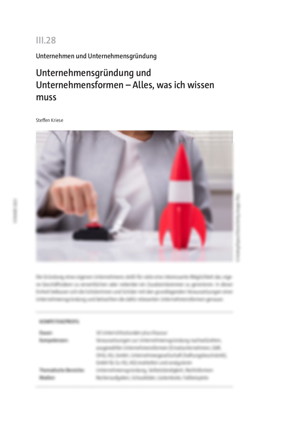 Unternehmensgründung und Unternehmensformen - Seite 1