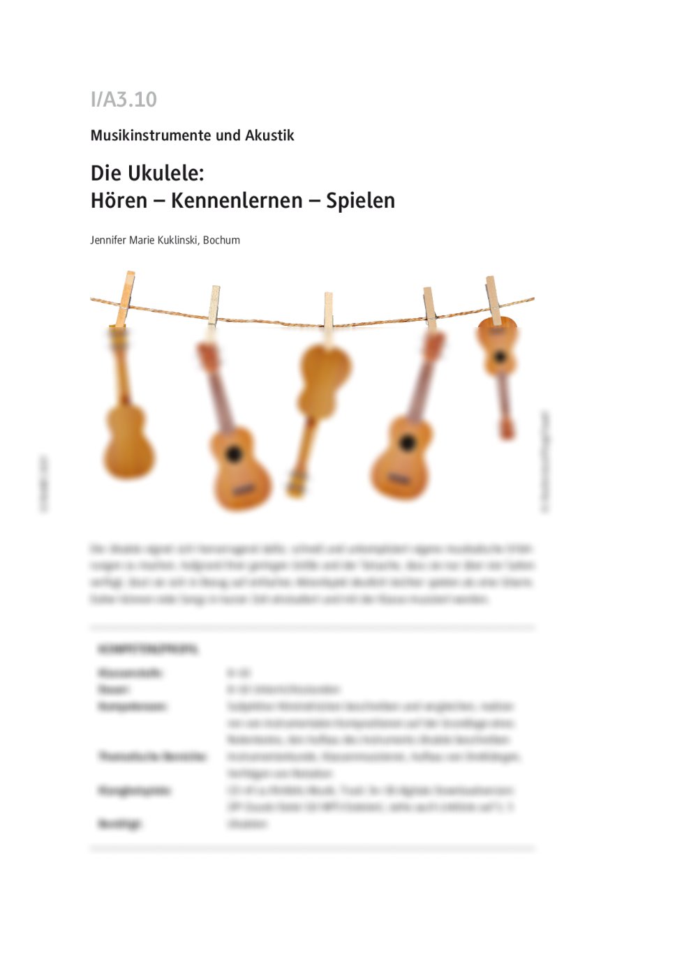 Die Ukulele - Seite 1