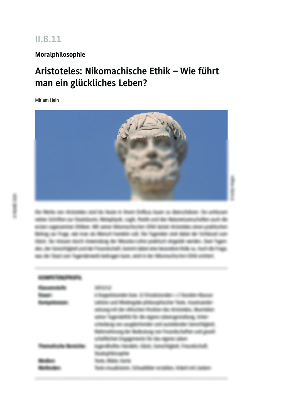 Aristoteles: Nikomachische Ethik - Seite 1