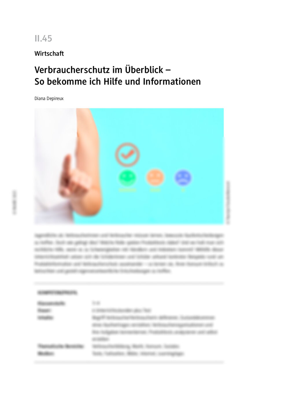 Verbraucherschutz im Überblick - Seite 1