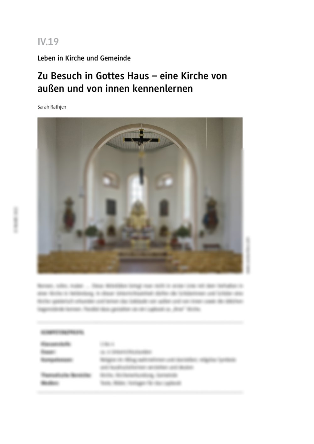 Eine Kirche von außen und von innen kennenlernen - Seite 1