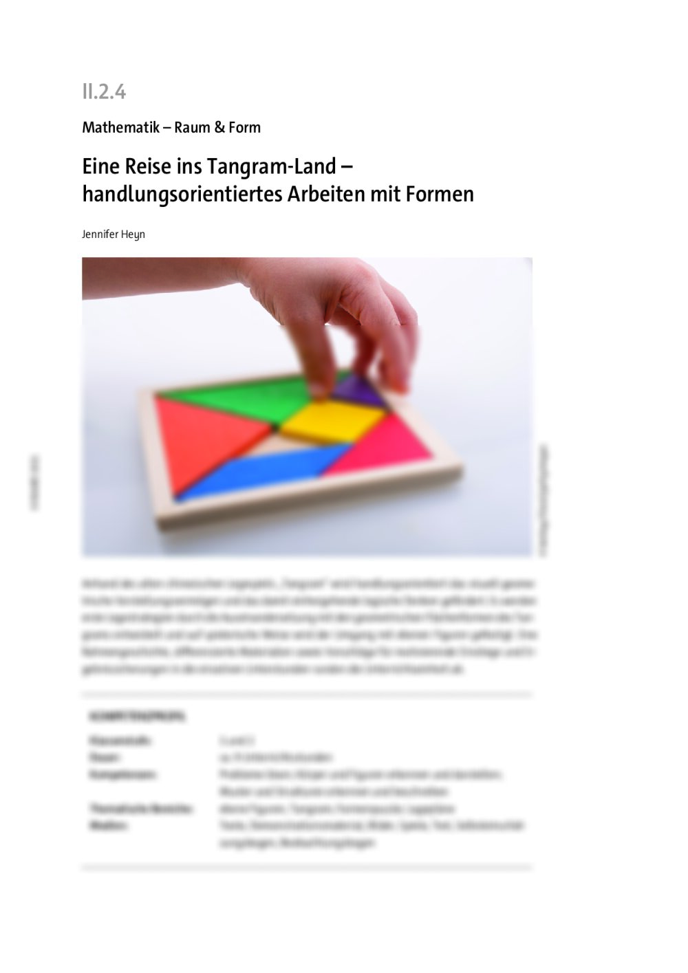 Eine Reise ins Tangram-Land - Seite 1
