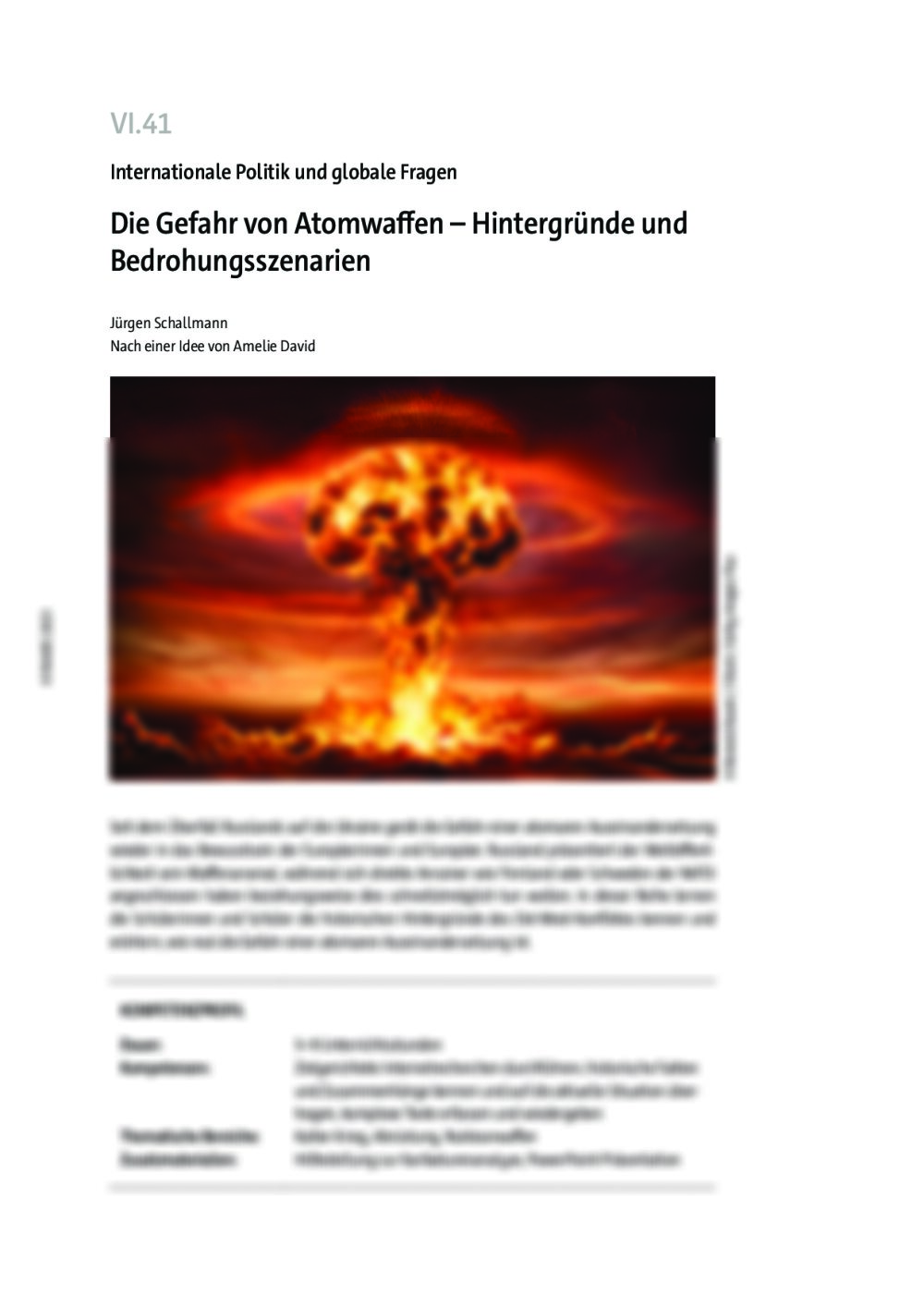 Die Gefahr von Atomwaffen - Seite 1