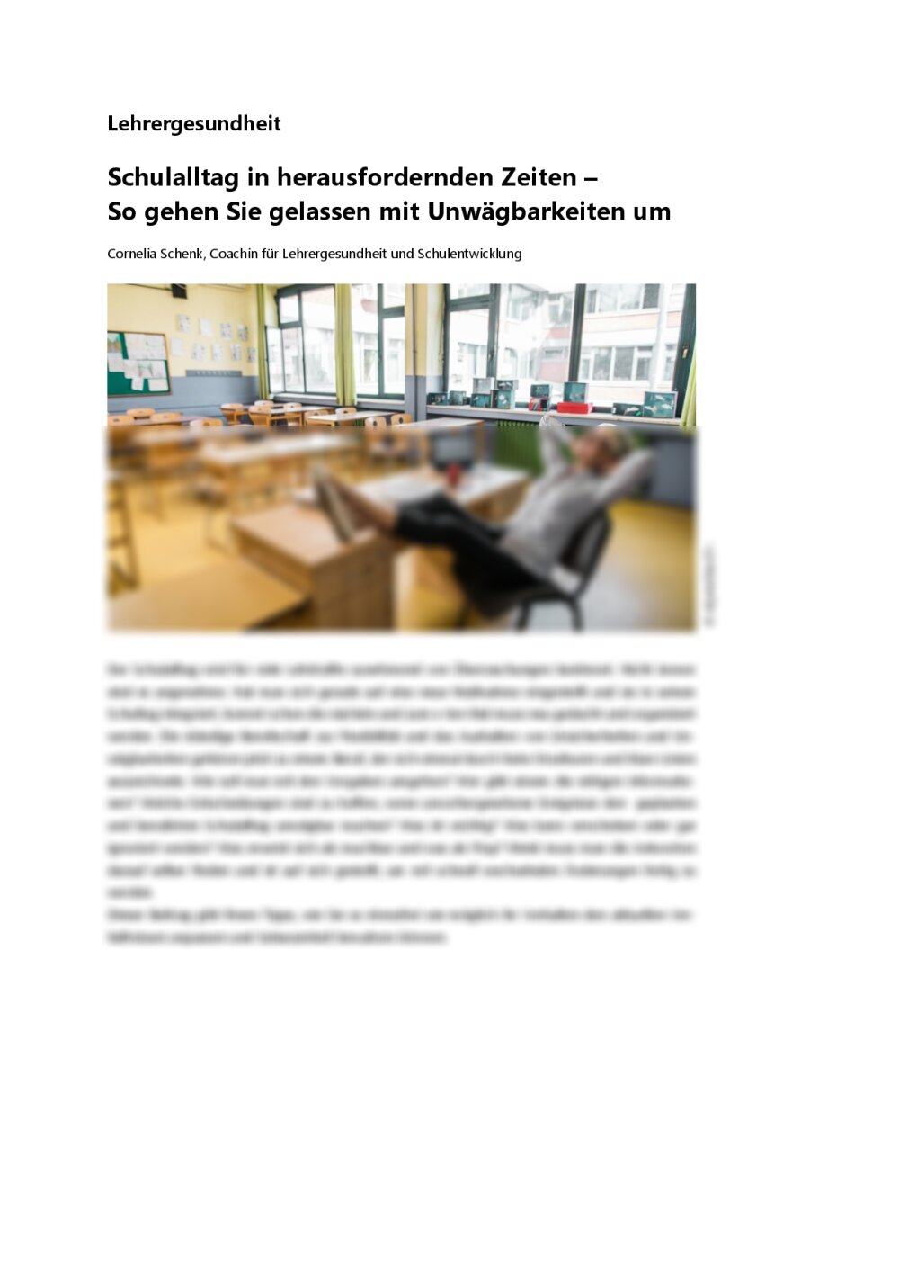 Schulalltag in herausfordernden Zeiten - Seite 1