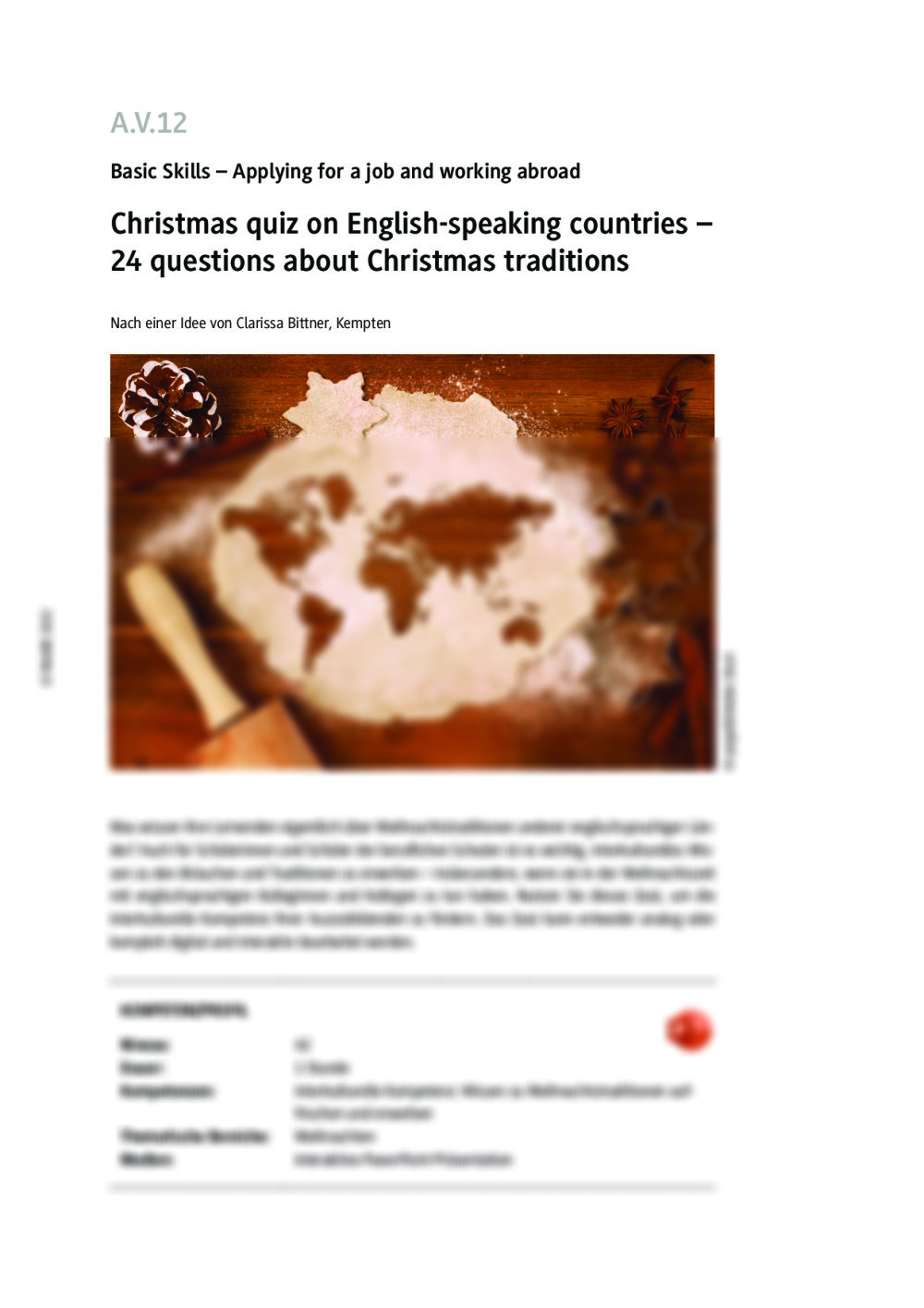 Christmas quiz on English-speaking countries - Seite 1