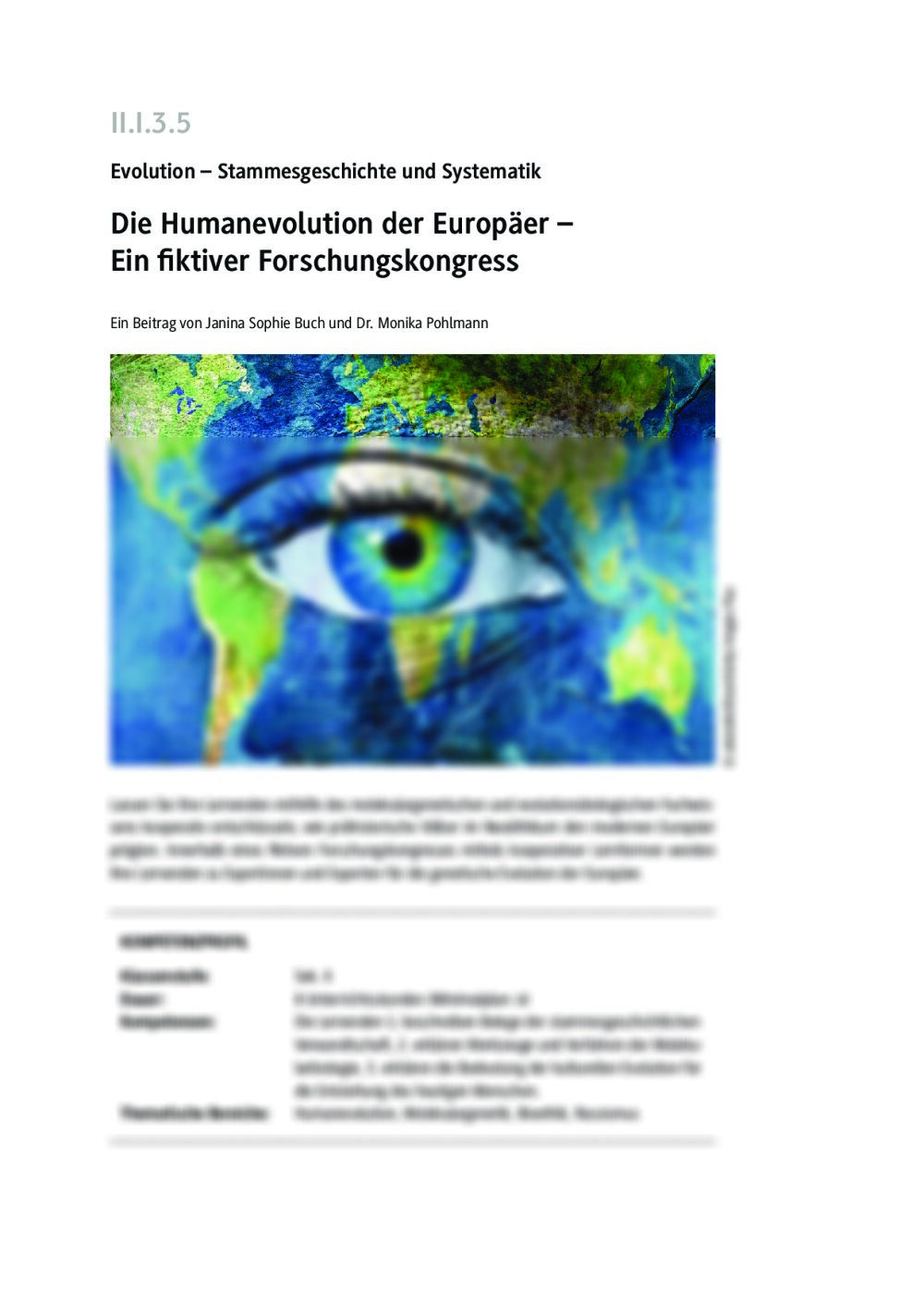 Die Humanevolution der Europäer - Seite 1