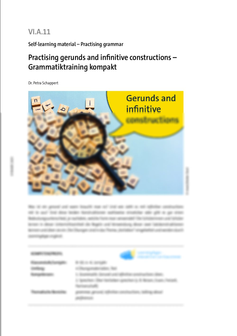 Practising gerunds and infinitive constructions  - Seite 1