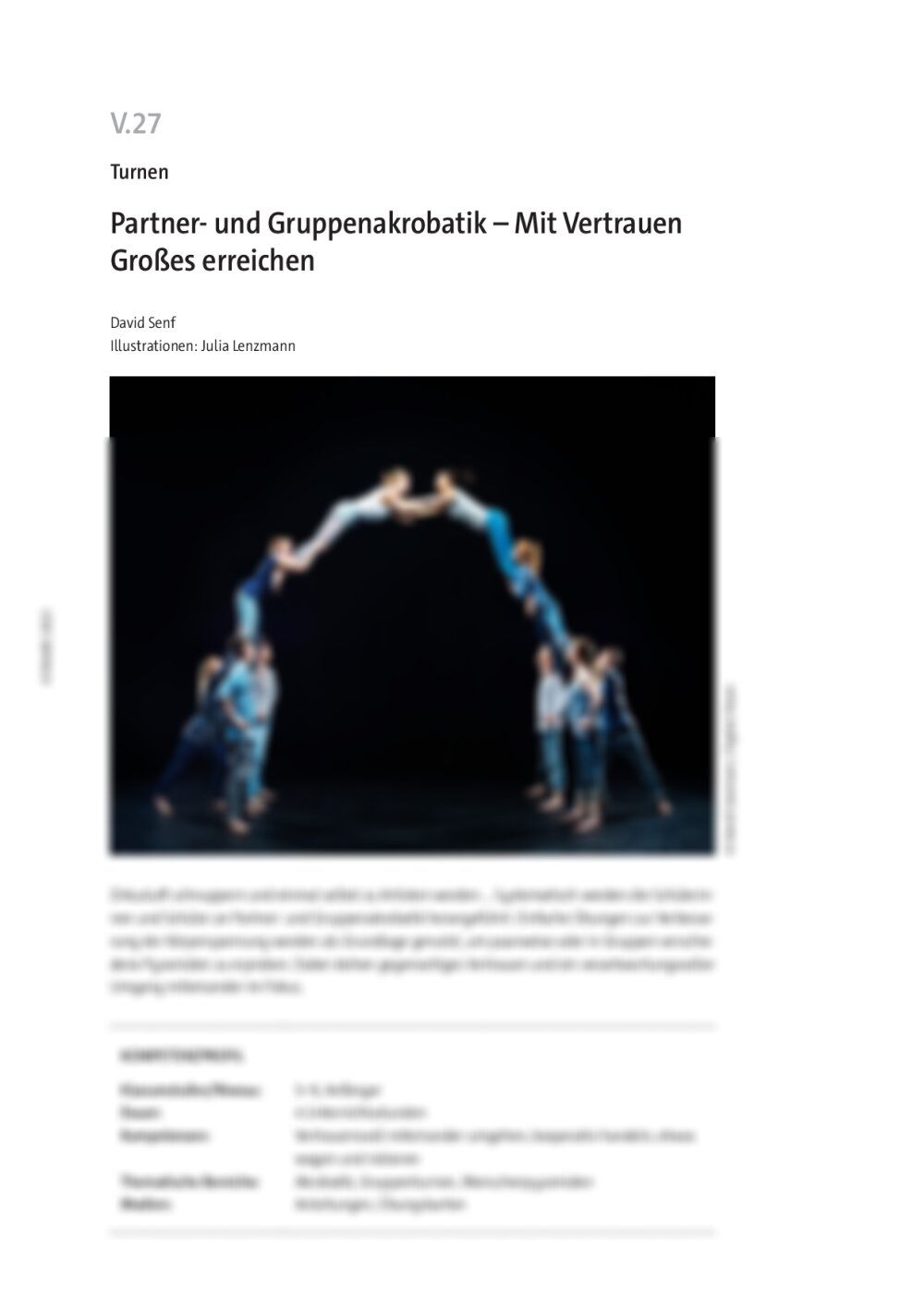 Partner- und Gruppenakrobatik - Seite 1