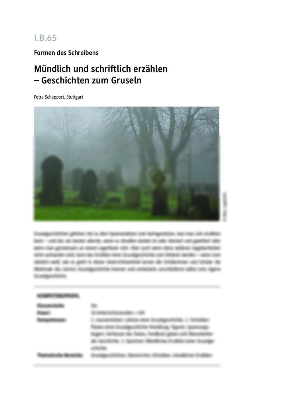 Mündlich und schriftlich erzählen - Seite 1