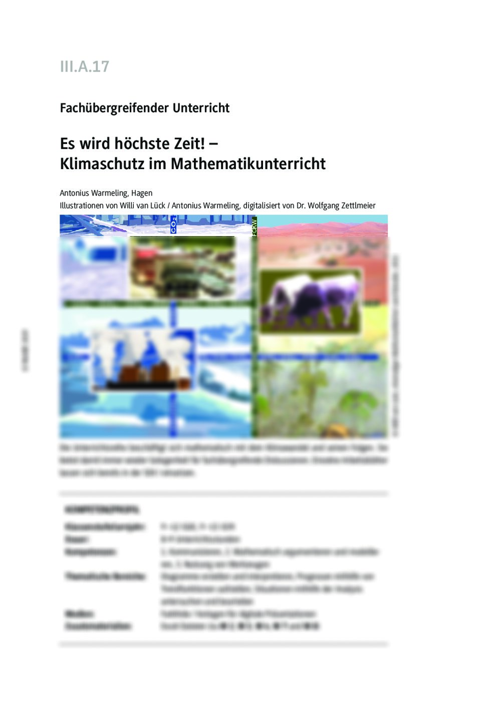 Klimaschutz im Mathematikunterricht - Seite 1